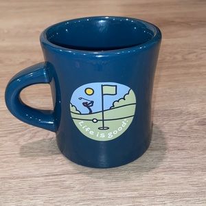 Life is Good Golf Navy Blue Mug